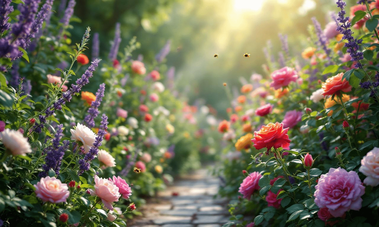 Come combinare rose e piante aromatiche in giardino