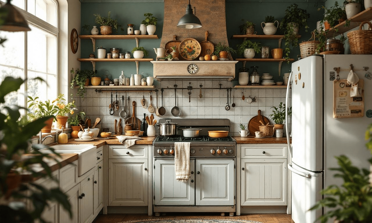 Come rinnovare la cucina vintage con pochi prodotti